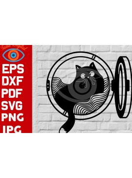 Σετ των 2 Intra απο ξύλο plywood 3mm-4mm πάχος Διακόσμηση τοίχου Cat Wash Δίασταση 40x40 cm INTRAFABR-67171156