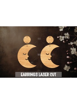 Σετ των 3 Intra απο ξύλο plywood 3mm-4mm πάχος Celestial Earrings Cut  Δίασταση 3x3 cm INTRAFABR-121183790