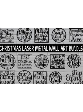 Σετ των 2 Intra απο ξύλο plywood 3mm-4mm πάχος ΧΡΙΣΤΟΥΓΕΝΝΙΑΤΙΚΟ ΜΕΤΑΛΛΙΚΟ ΤΟΙΧΟΤΕΧΝΙΚΟ ΠΑΚΕΤΟ  Δίασταση 40x40 cm INTRAFABR-97257568