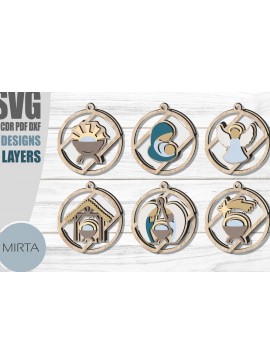 Σετ των 3 Intra απο ξύλο plywood 3mm-4mm πάχος Θήκη Χριστουγεννιάτικων καρτών , Fil Δίασταση 8x8 cm INTRAFABR-78857731