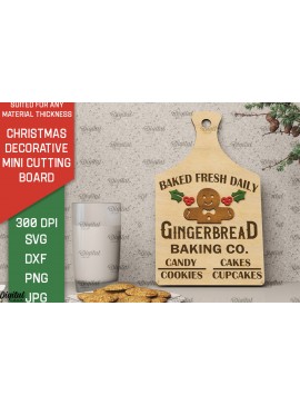 Σετ των 2 Intra απο ξύλο plywood 3mm-4mm πάχος Χριστουγεννιάτικο Διακοσμητικό Μίνι Κοπτικό Πίνακας Δίασταση 40x40 cm INTRAFABR-105512254