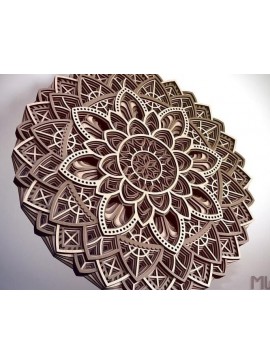 Intra απο ξύλο plywood 3mm-4mm πάχος – Ξύλινο 3D Multi Layered Mandala Wall Art Decor Home File 10x10 cm INTRAVECTRY-MY557376