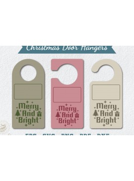 Σετ των 2 Intra απο ξύλο plywood 3mm-4mm πάχος Χριστουγεννιάτικο Κρεμάστρες Πόρτας Πρότυπο Δίασταση 15x15 cm INTRAFABR-111786153