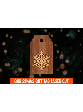 Σετ των 2 Intra απο ξύλο plywood 3mm-4mm πάχος Χριστουγεννιάτικο δώρο ετικέτας Δίασταση 15x15 cm INTRAFABR-113220961