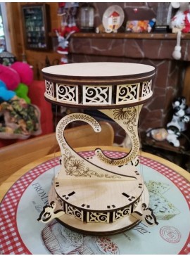 Σετ των 2 Intra απο ξύλο plywood 3mm-4mm πάχος – Διακοσμητική λίμα επιτραπέζιου πλωτού Tensegrity 40x40 cm INTRAVECTRY-MY556230