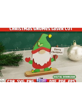 Σετ των 2 Intra απο ξύλο plywood 3mm-4mm πάχος Χριστουγεννιάτικα στοιχειά | Επιτραπέζιο αγαλματίδιο | CNC Δίασταση 15x15 cm INTRAFABR-106665350