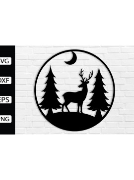 Σετ των 2 Intra απο ξύλο plywood 3mm-4mm πάχος Χριστουγεννιάτικα κοπής με λέιζερ μεταλλικών τοίχων Δίασταση 40x40 cm INTRAFABR-101380853