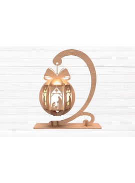 Intra απο ξύλο plywood 3mm-4mm πάχος Χριστουγεννιάτικο Φανάρι με βάση Δίασταση 30x20 cm INTRAFABR-109860421