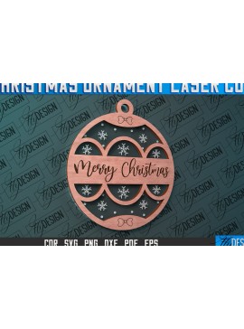 Σετ των 3 Intra απο ξύλο plywood 3mm-4mm πάχος Χριστουγεννιάτικο στολίδι Σχέδιο Δίασταση 8x8 cm INTRAFABR-79660020