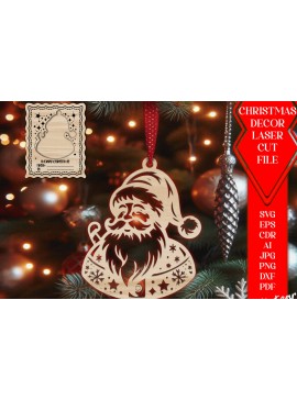 Σετ των 3 Intra απο ξύλο plywood 3mm-4mm πάχος Χριστουγεννιάτικο στολίδι με κάρτα  C Δίασταση 8x8 cm INTRAFABR-107930585