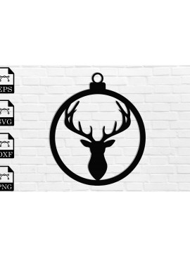 Σετ των 3 Intra απο ξύλο plywood 3mm-4mm πάχος Χριστουγεννιάτικα στολίδια Δίασταση 8x8 cm INTRAFABR-110341600