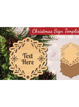 Σετ των 2 Intra απο ξύλο plywood 3mm-4mm πάχος Πρότυπο Χριστουγεννιάτικων πινακίδων 7 Δίασταση 15x15 cm INTRAFABR-113202833