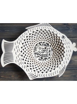 Intra απο ξύλο plywood 3mm-4mm πάχος – Ξύλινο πολυστρωματικό πιάτο χρυσόψαρου 15x15 cm INTRAVECTRY-MY557767