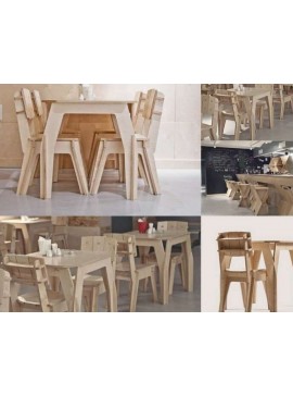 Intra απο ξύλο plywood 3mm-4mm πάχος – Ξύλινη διάταξη τραπεζιού και καρέκλας 50x60 cm INTRAVECTRY-MY560267