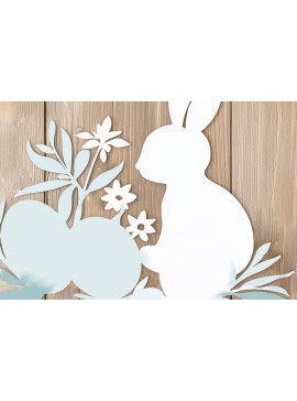 Σετ των 2 Intra απο ξύλο plywood 3mm-4mm πάχος – Paper Cut Easter Element Δίασταση  20x20 cm INTRAFABR-116332578