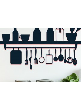 Intra απο ξύλο plywood 3mm-4mm πάχος – Paper Cut Kitchen Sign Δίασταση  40x30 cm INTRAFABR-111869867