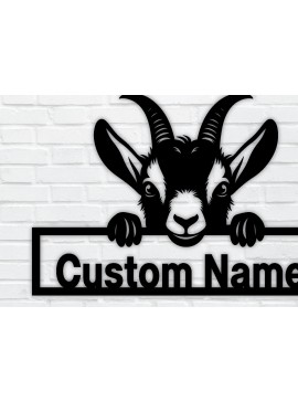 Intra απο ξύλο plywood 3mm-4mm πάχος – Peeking Goats Metal Name Sign, Teelaunch Δίασταση  40x30 cm INTRAFABR-96480452