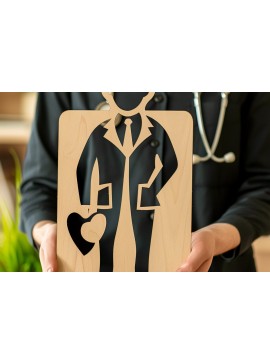 Intra απο ξύλο plywood 3mm-4mm πάχος – Personalized Doctor Signs Δίασταση  40x30 cm INTRAFABR-99634301