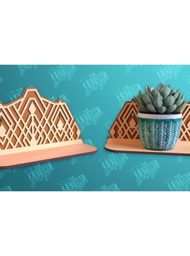 Intra απο ξύλο plywood 3mm-4mm πάχος – Ράφι τοίχου φυτών | Θήκη για γλάστρα Δίασταση  40x30 cm INTRAFABR-95973099