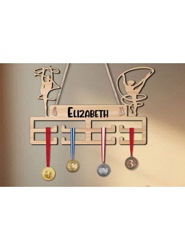 Σετ των 2 Intra απο ξύλο plywood 3mm-4mm πάχος – Rhythmic Gymnastic Ribbon Women Δίασταση  20x20 cm INTRAFABR-120223131