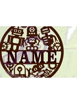 Intra απο ξύλο plywood 3mm-4mm πάχος – Αρχείο αποκοπής Sign Name Robot Δίασταση  40x30 cm INTRAFABR-67415080