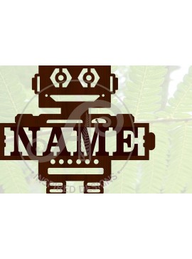 Intra απο ξύλο plywood 3mm-4mm πάχος – Αρχείο αποκοπής Sign Name Robot Δίασταση  40x30 cm INTRAFABR-65165186