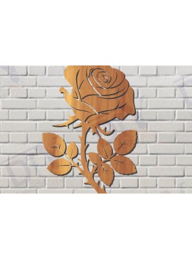 Intra απο ξύλο plywood 3mm-4mm πάχος – Rose Flower Decor & Print Design Δίασταση  40x30 cm INTRAFABR-117206903
