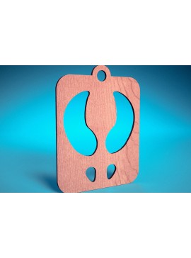 Σετ των 2 Intra απο ξύλο plywood 3mm-4mm πάχος – Santa Boot Stencil | Δίασταση  20x20 cm INTRAFABR-72093059