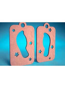 Σετ των 2 Intra απο ξύλο plywood 3mm-4mm πάχος – Santa Boot Stencil | Δίασταση  20x20 cm INTRAFABR-72093132