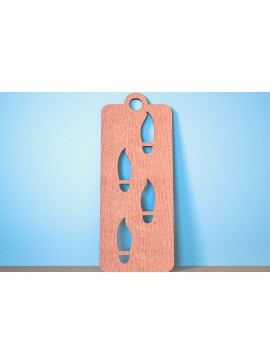 Σετ των 2 Intra απο ξύλο plywood 3mm-4mm πάχος – Santa Boot Stencil | Χριστούγεννα Δίασταση  20x20 cm INTRAFABR-74931136