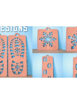 Σετ των 2 Intra απο ξύλο plywood 3mm-4mm πάχος – Santa Boot Stencil | Χριστούγεννα Δίασταση  20x20 cm INTRAFABR-74931000