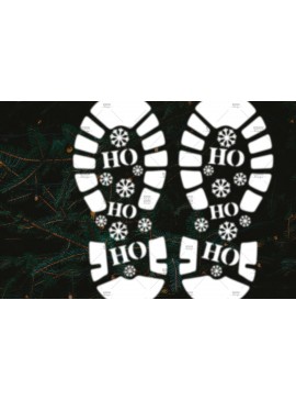 Σετ των 2 Intra απο ξύλο plywood 3mm-4mm πάχος – Santa Footprint, Santa Stencil Δίασταση  20x20 cm INTRAFABR-106663077