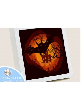 Σετ των 2 Intra απο ξύλο plywood 3mm-4mm πάχος – SCARY FOREST Πολυστρωματική κοπή χαρτιού Δίασταση  20x20 cm INTRAFABR-80718792