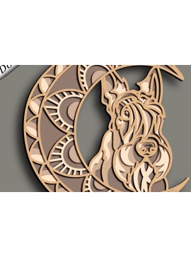 Σετ των 2 Intra απο ξύλο plywood 3mm-4mm πάχος – Σκωτσέζικο τεριέ Πολυστρωματικό Δίασταση  20x20 cm INTRAFABR-64136989