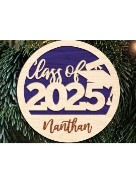 Σετ των 2 Intra απο ξύλο plywood 3mm-4mm πάχος – Senior Class of 2025 Ornament Δίασταση  20x20 cm INTRAFABR-123189541