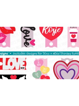 Σετ των 2 Intra απο ξύλο plywood 3mm-4mm πάχος – Stanley Cup 30oz + 40oz Toppers VDay Δίασταση  20x20 cm INTRAFABR-89124755