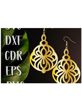 Σετ των 3 Intra απο ξύλο plywood 3mm-4mm πάχος – SVG Earrings, Teardrop Boho Earrings Δίασταση  5x5 cm INTRAFABR-101646907