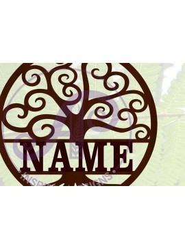 Intra απο ξύλο plywood 3mm-4mm πάχος – Swirl Tree name Sign Δίασταση  40x30 cm INTRAFABR-67421124