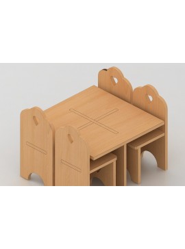 Σετ των 2 Intra απο ξύλο plywood 3mm-4mm πάχος – Σετ Έπιπλα Τραπεζικής Καρέκλας Αρχείο Glowforge Δίασταση  20x20 cm INTRAFABR-37056830