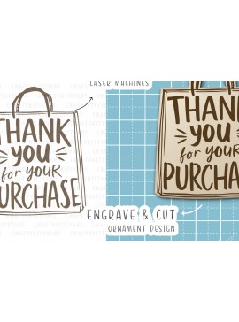 Σετ των 2 Intra απο ξύλο plywood 3mm-4mm πάχος – Σας ευχαριστούμε για την αγορά σας Ornament Δίασταση  20x20 cm INTRAFABR-121231840