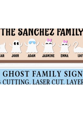 Intra απο ξύλο plywood 3mm-4mm πάχος – The Sanchez Family Family Ghost Sign Δίασταση  40x30 cm INTRAFABR-106475908