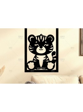 Intra απο ξύλο plywood 3mm-4mm πάχος – Tiger Wall Art for Nursery Room Deco Δίασταση  40x30 cm INTRAFABR-123563875