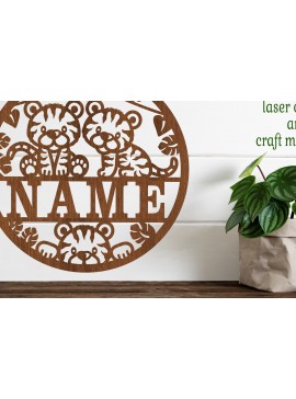 Intra απο ξύλο plywood 3mm-4mm πάχος – Tigers Name Sign Δίασταση  40x30 cm INTRAFABR-77507631