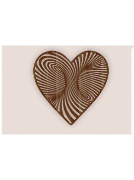 Intra απο ξύλο plywood 3mm-4mm πάχος – Twisted Heart Wall Art Optical Ilusion Δίασταση  40x30 cm INTRAFABR-119361640