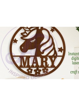 Intra απο ξύλο plywood 3mm-4mm πάχος – Μονόκερος Όνομα κεφαλής τοίχου, Δίασταση  40x30 cm INTRAFABR-114359281