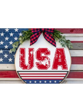 Intra απο ξύλο plywood 3mm-4mm πάχος – USA Patriotic Door Design Δίασταση  40x30 cm INTRAFABR-118425089