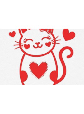 Intra απο ξύλο plywood 3mm-4mm πάχος – Valentine Cat Design 17 Δίασταση  40x30 cm INTRAFABR-115766512
