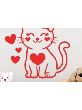 Intra απο ξύλο plywood 3mm-4mm πάχος – Valentine Cat Design 19 Δίασταση  40x30 cm INTRAFABR-115766609