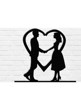 Intra απο ξύλο plywood 3mm-4mm πάχος – Κοπή λέιζερ τοίχου για ζευγάρια Valentine Δίασταση  40x30 cm INTRAFABR-118730526