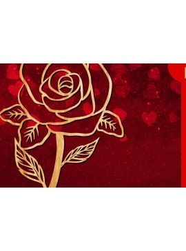Intra απο ξύλο plywood 3mm-4mm πάχος – Valentine Rose Design με Δίασταση  40x30 cm INTRAFABR-23446737